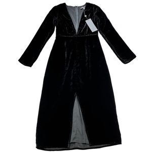 For Love and Lemons Colette Velvet Midi dress, XS, NWT